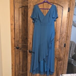 Elegant Blue Women's Dress